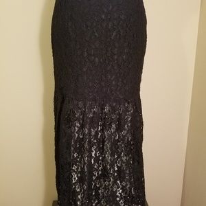 Black Lace Skirt